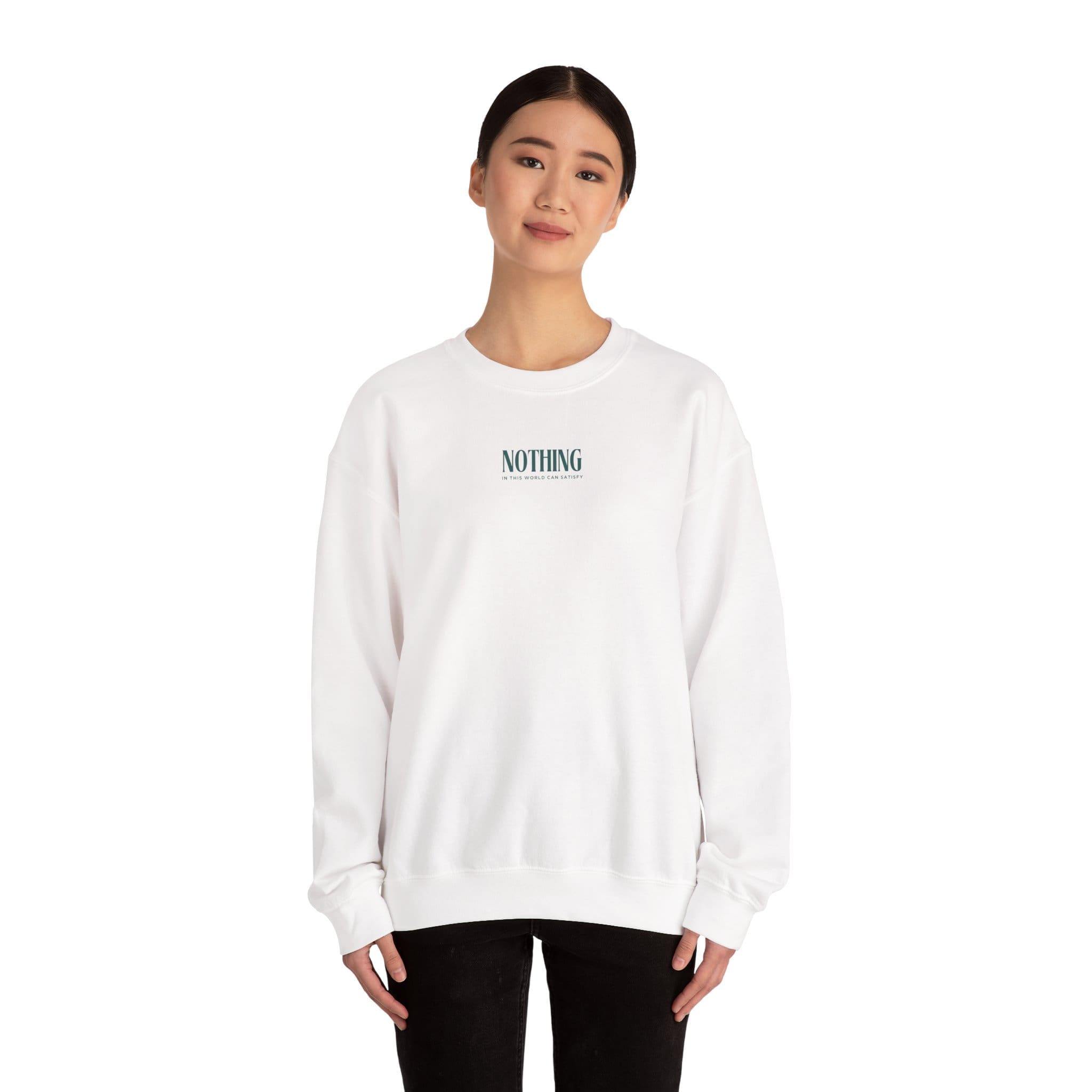 'Only Jesus Christ Can Satisfy' Crewneck Sweatshirt - Image 4